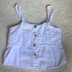 Style Envy White cropped tank